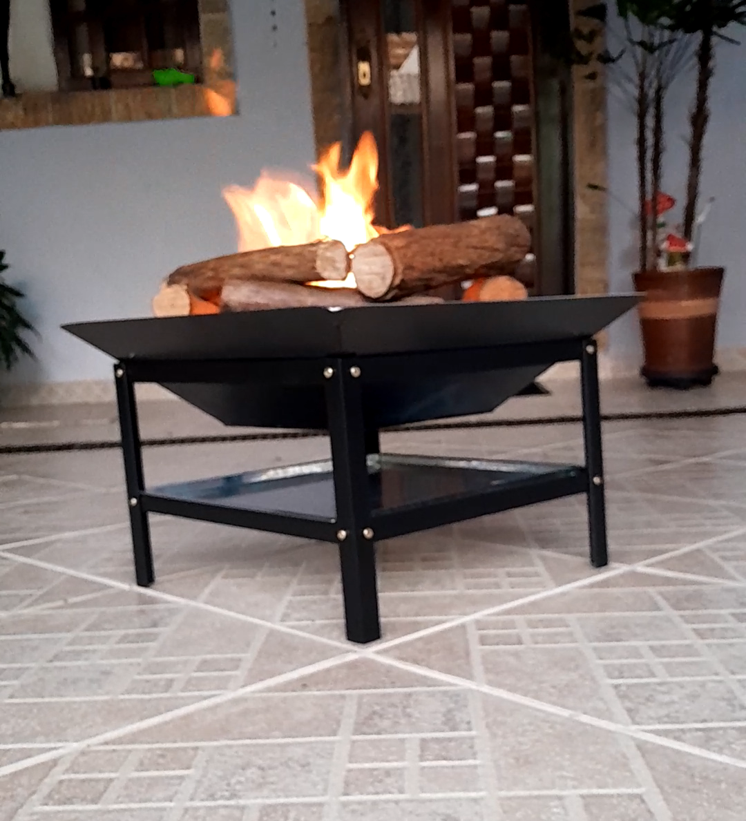 Lareira Externa 60cm Aquecedor - Jardim Fire Pit a Lenha - 4