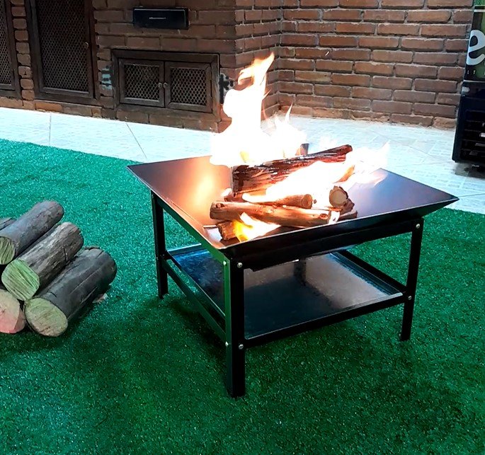 Lareira Externa 60cm Aquecedor - Jardim Fire Pit a Lenha - 5