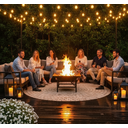 Ver imagem 3 de Lareira Externa 60cm Aquecedor - Jardim Fire Pit a Lenha