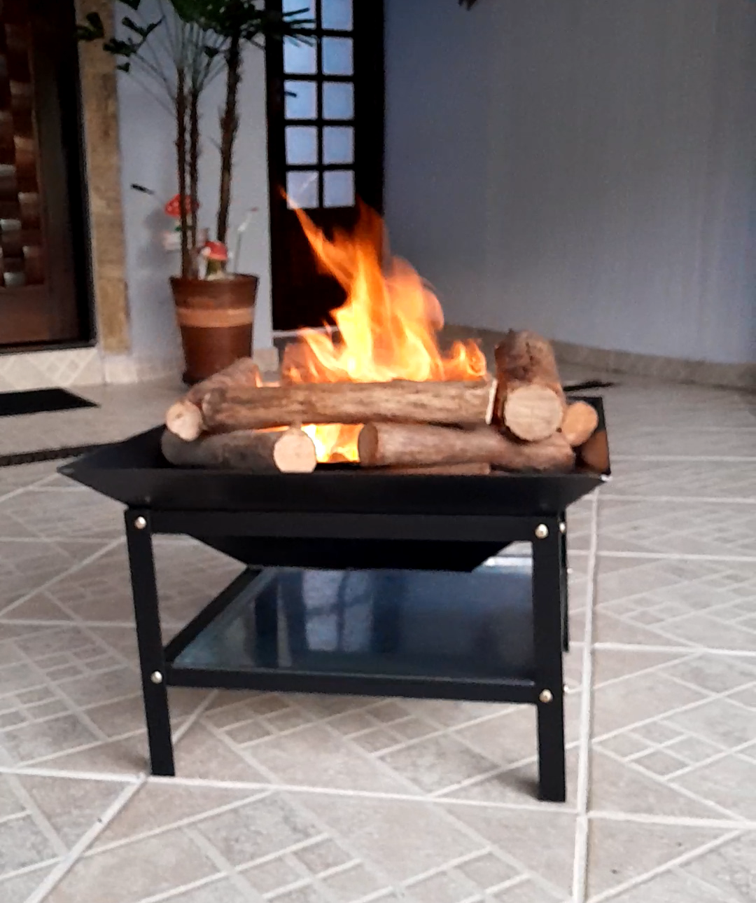 Lareira Externa 60cm Aquecedor - Jardim Fire Pit a Lenha - 9