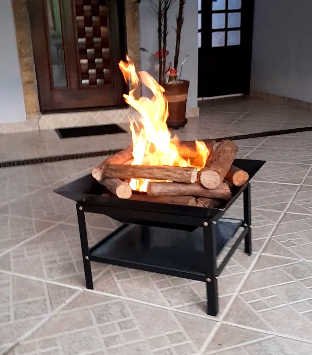 Lareira Externa 60cm Aquecedor - Jardim Fire Pit a Lenha - 2