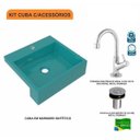 Ver imagem 3 de Kit Cuba XQ395 Torneira 1198 Metal Válvula Click 1 Polegada B Compace