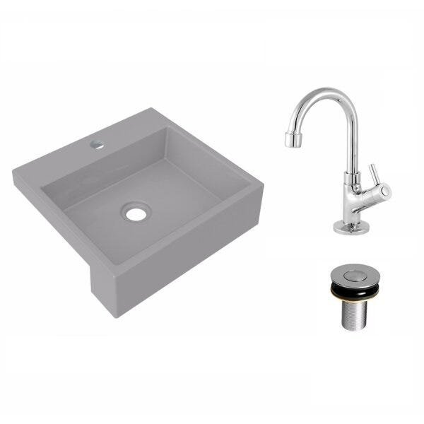 Kit Cuba XQ395 Torneira 1198 Metal Válvula Click 1 Polegada B Compace - 2