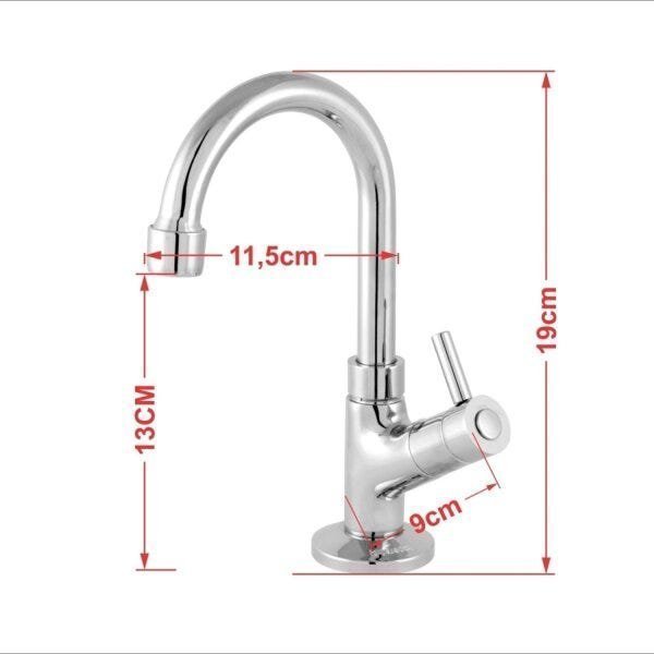 Kit Cuba XQ395 Torneira 1198 Metal Válvula Click 1 Polegada B Compace - 7