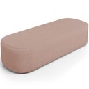 Ver imagem 6 de Cabeceira Cama Box King 195cm Lanna com Puff Recamier Doha W01 Linho Rosê - Lyam Decor