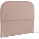 Ver imagem 2 de Cabeceira Cama Box King 195cm Lanna com Puff Recamier Doha W01 Linho Rosê - Lyam Decor