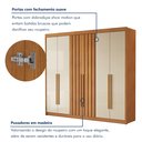 Ver mais imagens de Guarda Roupa Casal 6 Portas 2 Ripadas 100% MDF Portugal 100% MDF Marrom/Cinamomo/Off White