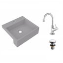 Ver imagem 2 de Kit Cuba XQ395 com Torneira 1198 Metal e Válvula Click 1"G Compace