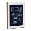 Ver imagem 2 de Quadro Decorativo Carimb Azul Marinho com Moldura Filete