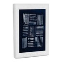 Ver imagem 1 de Quadro Decorativo Carimb Azul Marinho com Moldura Filete