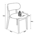 Ver imagem 4 de Conjunto Mesa 6 Lugares Tampo Vidro Off White com Mel e Bouclé Bege 1,80m Retangular