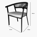 Ver imagem 3 de Conjunto de Mesa com 4 Cadeiras Itália Marrom/Preto