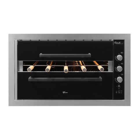 Churrasqueira a Gás Embutir Fischer Ranch 5 Espetos Inox Bivolt 33925