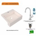 Ver imagem 3 de Kit Cuba XQ395 Torneira 1198 Metal Válvula Click 1 1/2 Polegada Compace