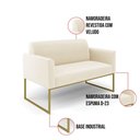 Ver imagem 6 de Sofá 2 Lugares Namoradeira Marisa Industrial Dourado Veludo D03 - D’Rossi