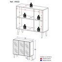 Ver imagem 4 de Sapateira Retrô com Espelho 3 Portas Nina Multimóveis V6022