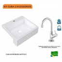 Ver imagem 3 de Kit Cuba XQ395 Torneira 1198 Metal 1/4 Volta Compace