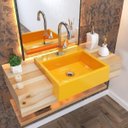 Ver imagem 1 de Kit Cuba XQ395 Torneira Luxo 1195 Metal Válvula 1 Polegada Sifão PVC Flexível Compace