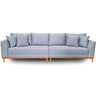 Sofá Pierri | Base de Madeira & Tecido Linho Deva | Bipartido | Medida 280cm | Deva 04 - 1