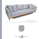 Ver imagem 4 de Sofá Pierri | Base de Madeira & Tecido Linho Deva | Bipartido | Medida 280cm | Deva 04