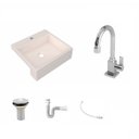 Ver imagem 2 de Kit Cuba XQ395 Torneira Luxo 1195 Metal Válvula 1 Polegada Sifão PVC Flexível Compace