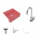 Ver imagem 2 de Kit Cuba XQ395 Torneira Luxo 1195 Metal Válvula 1 Polegada Sifão PVC Flexível Compace