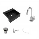 Ver imagem 2 de Kit Cuba XQ395 Torneira Luxo 1195 Metal Válvula Click 1 Polegada B Sifão PVC Flexível Compace