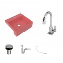 Ver imagem 2 de Kit Cuba XQ395 Torneira Luxo 1195 Metal Válvula Click 1 Polegada B Sifão PVC Flexível Compace