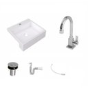 Ver imagem 2 de Kit Cuba XQ395 Torneira Luxo 1195 Metal Válvula Click 1 Polegada B Sifão PVC Flexível Compace