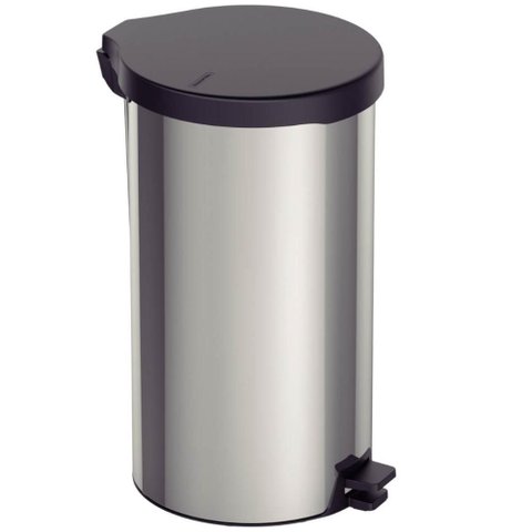 Lixeira Redonda com Pedal 20l Tramontina New Aço Inox Polido para Banheiro Cozinha Escritório