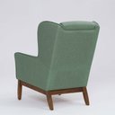 Ver imagem 4 de Poltrona para Sala Mirela D07 Base Madeira Linho Mescla Verde - D’Rossi