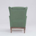 Ver imagem 5 de Poltrona para Sala Mirela D07 Base Madeira Linho Mescla Verde - D’Rossi