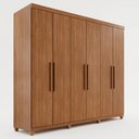 Ver imagem 2 de Guarda-Roupa Casal 6 Portas 2 Gavetas com Pés Napoli
