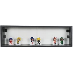 Nicho 80x23x18 Preto com Portas de Acrílico e Puxador - 2