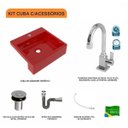 Ver imagem 3 de Kit Cuba XQ395 Torneira Luxo 1195 Metal Válvula Click 1 Polegada B Sifão Cromado Flexível Compace