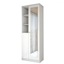 Ver imagem 4 de Sapateira Safira 2 Portas 8 Prateleiras com Espelho Branco - Panorama Móveis