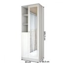 Ver imagem 5 de Sapateira Safira 2 Portas 8 Prateleiras com Espelho Branco - Panorama Móveis