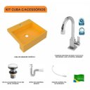 Ver imagem 3 de Kit Cuba XQ395 Torneira Luxo 1195 Metal Válvula Click 1 Polegada G Sifão PVC Flexível Compace
