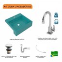 Ver imagem 3 de Kit Cuba XQ395 Torneira Luxo 1195 Metal Válvula Click 1 Polegada G Sifão PVC Flexível Compace