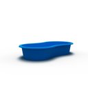 Ver imagem 1 de Caixa Piscina Feijão 500 Litros Afort Azul