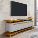 Ver imagem 5 de Rack Bancada Tv 75 Pol 180 Cm Guarapari Naturalle Off White Bechara