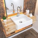 Ver imagem 1 de Kit Cuba XQ395 Torneira Luxo 1195 Metal Válvula Click 1 Polegada G Sifão Cromado Flexível Compace