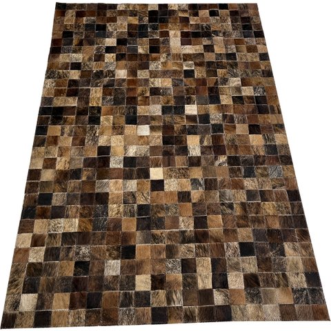 Tapete de couro marrom exótico 1,00x1,50 sem borda
