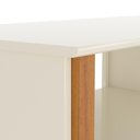 Ver imagem 2 de Rack Tv 32 Polegadas com 3 Prateleiras e Painel 90cm Asteca - Off White e Cedro