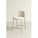 Ver imagem 3 de Banqueta Decorativa Sala Jantar Ayla Base Gold Linho Bege - Montanaris Decor