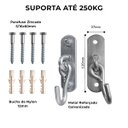 Ver imagem 3 de Kit com 4 Ganchos Reforçados para Rede c/ Parafusos e Buchas