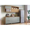 Ver imagem 1 de Kit de Cozinha Completa 5 Peças Marquesa (3 Aéreos + 2 Balcões) Nature/Verde - Nesher