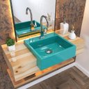 Ver imagem 1 de Kit Cuba XQ395 com Torneira Luxo 1195 e Válvula Click 1 1/2 com Sifão Cromado e Flexível Compace