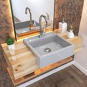 Ver imagem 1 de Kit Cuba XQ395 com Torneira Luxo 1195 e Válvula Click 1 1/2 com Sifão Cromado e Flexível Compace