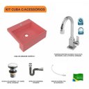 Ver imagem 3 de Kit Cuba XQ395 com Torneira Luxo 1195 e Válvula Click 1 1/2 com Sifão Cromado e Flexível Compace